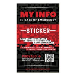 Adesivo emergenza My Info Emergency MY INFO