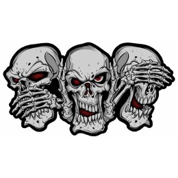 Adesivi No Evil Skulls LETHAL THREAT