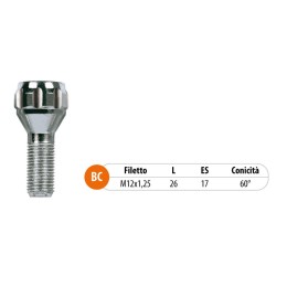 Bulloni antifurto e chiavi Citroen Berlingo, C-Elysee, C2, C3, C4, C4 Picasso, Fiat 500L, Peugeot 208 TECNOSTEEL