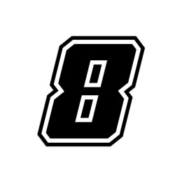 Numeri e lettere adesive Race moto GP GAT