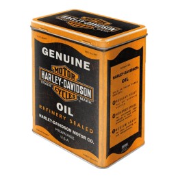Scatola in latta Harley Davidson Genuine Oil NOSTALGIC ART