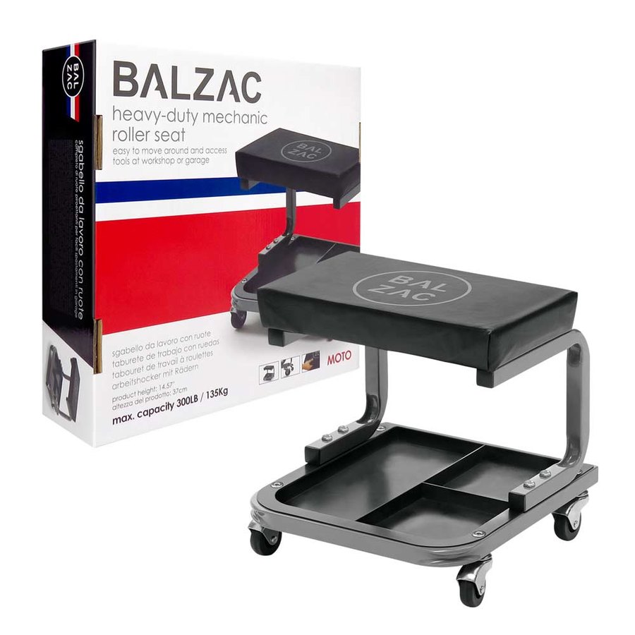 Balzac Sgabello da officina con vassoio